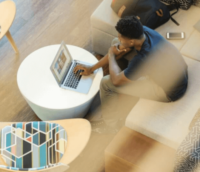 Man working on macbook